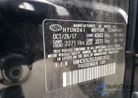 2018 Hyundai Ioniq from USA, damaged, VIN KMHC65LD2JU061833